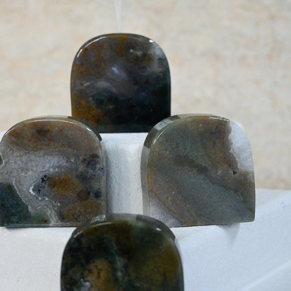 Load image into Gallery viewer, The Whisker Vase - Moss Agate