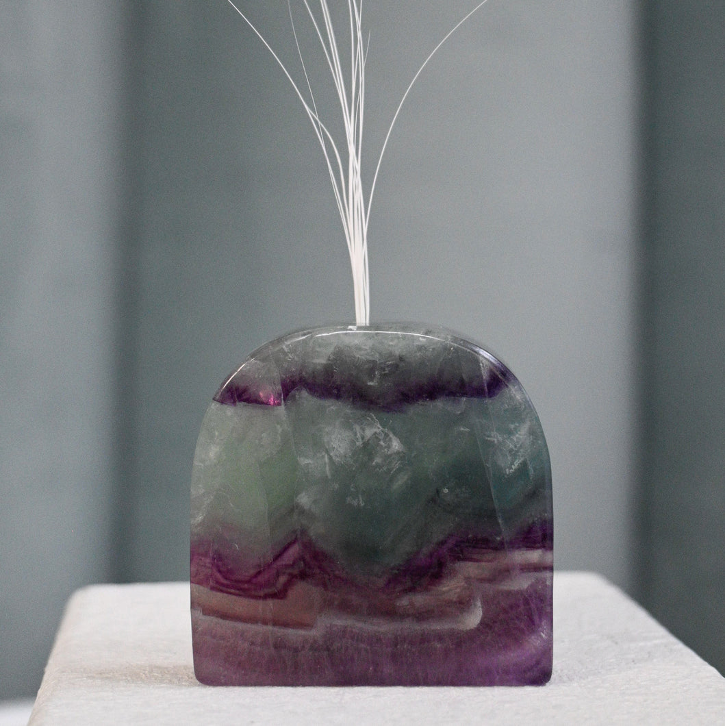 The Whisker Vase - Rainbow Fluorite