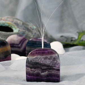 The Whisker Vase - Rainbow Fluorite