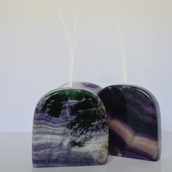 Load image into Gallery viewer, The Whisker Vase - Rainbow Fluorite
