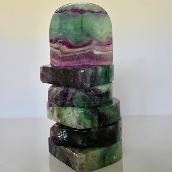 Load image into Gallery viewer, The Whisker Vase - Rainbow Fluorite
